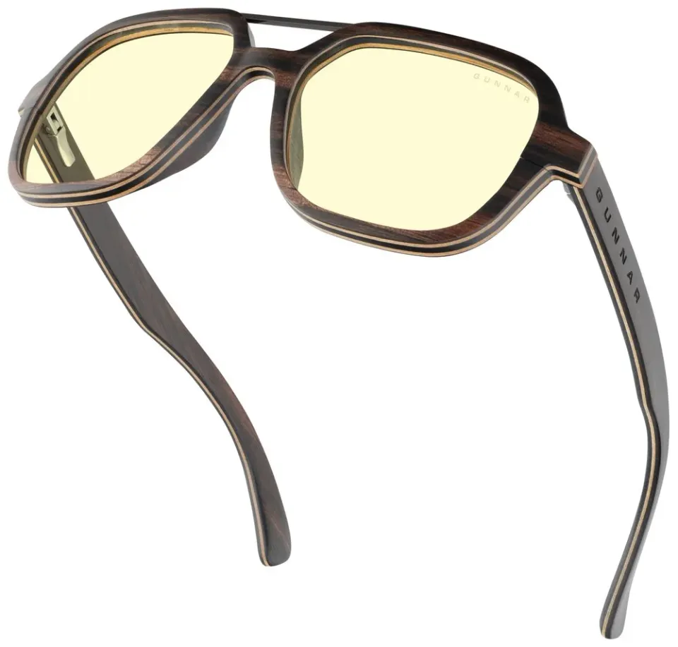 GUNNAR kancelářske/herní brýle HUMBOLDT EBONY * jantárová skla * BLF 65 * GUNNAR focus