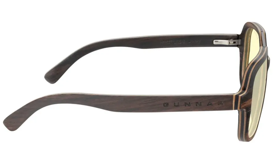 GUNNAR kancelářske/herní brýle HUMBOLDT EBONY * jantárová skla * BLF 65 * GUNNAR focus