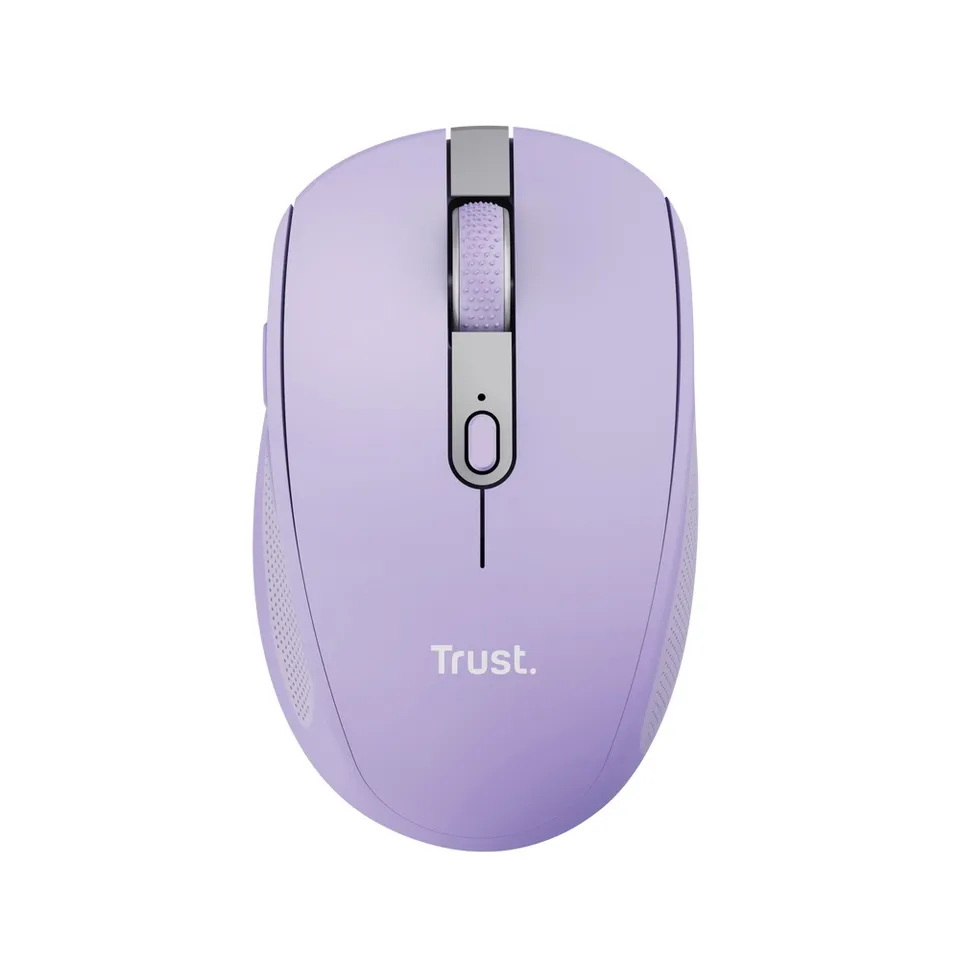 Trust Ozaa/Kancelářská/Optická/Pro praváky/3 200 DPI/USB+BT/Fialová