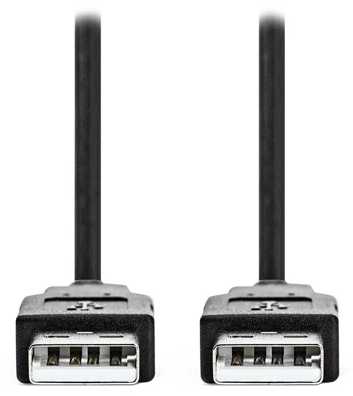 NEDIS kabel USB 2.0/ zástrčka USB-A - zástrčka USB-A/ černý/ bulk/ 3m