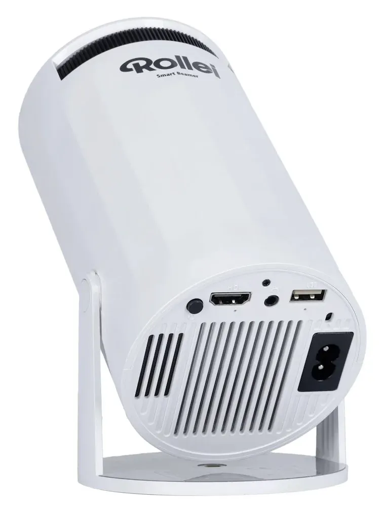 Rollei chytrý přenosný projektor SB-502/ HD 720p až 4K/ 170 ANSI/ HDMI/ USB/ BT/ Wi-Fi/ Repro/ bílý