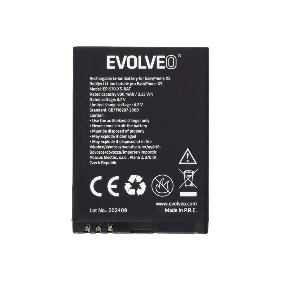 EVOLVEO orig. baterie 900 mAh pro EasyPhone ID/EG/XS (EP-400/550/570)