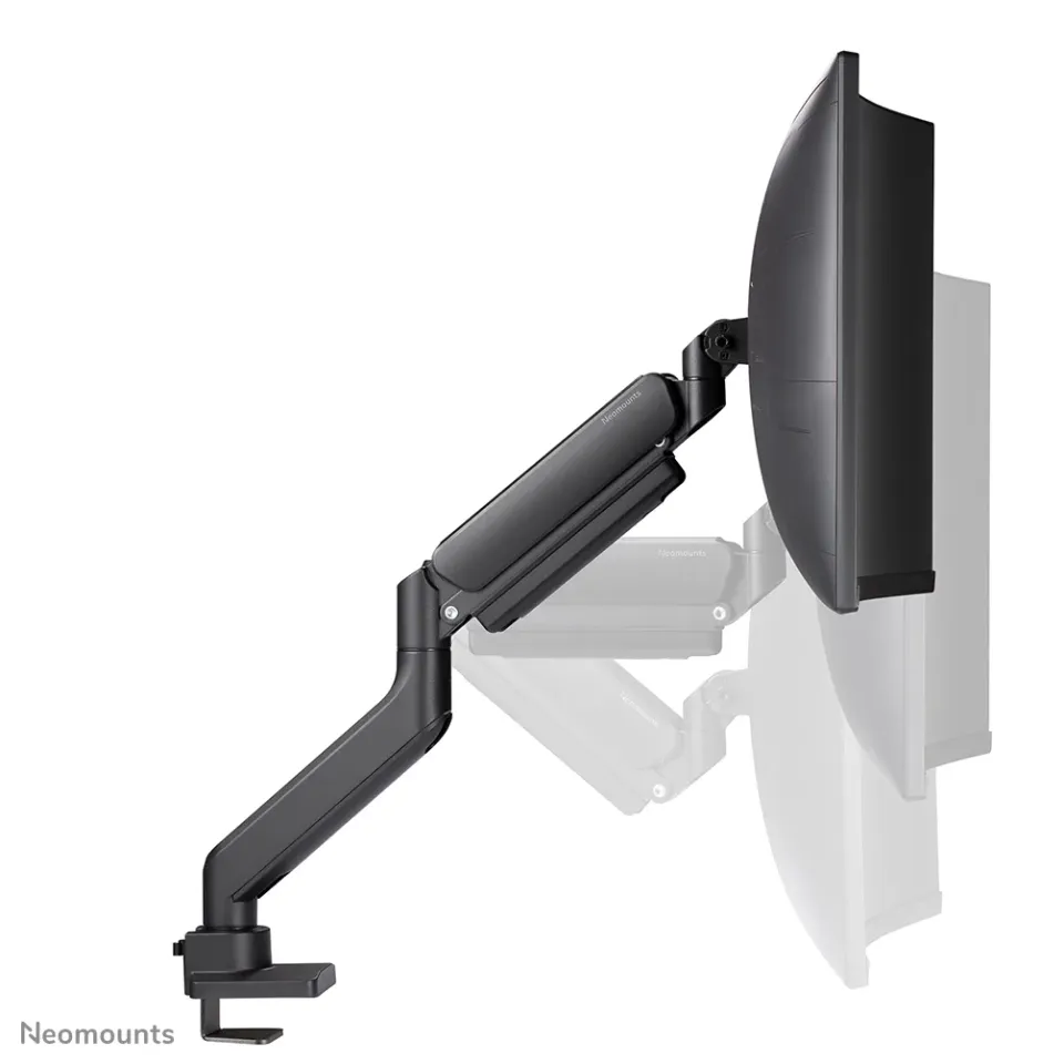 Neomounts DS70PLUS-450BL1/Držák zakřiveného displeje/na stůl/17-49"/svorka+průch./VESA 100X100/nosn.18kg/plyn.píst/1 dis