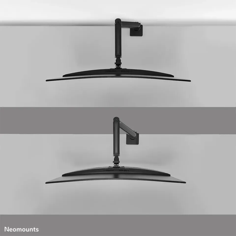 Neomounts DS70PLUS-450BL1/Držák zakřiveného displeje/na stůl/17-49"/svorka+průch./VESA 100X100/nosn.18kg/plyn.píst/1 dis