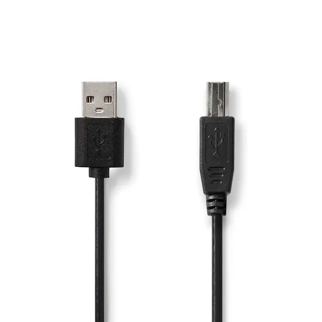 Nedis CCGL60101BK20 - USB Kabel | USB 2.0 | USB-A Zástrčka | USB-B Zástrčka | 2.