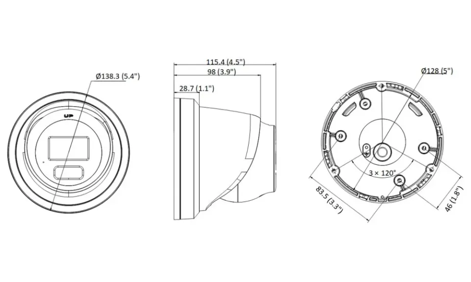 Hikvision DS-2CD2347G2H-LIU(2.8mm)(eF)/BLACK - 4MPix IP Turret Hybrid ColorVu AcuSense kamera; LED/IR 40m,130dB,mikrofon