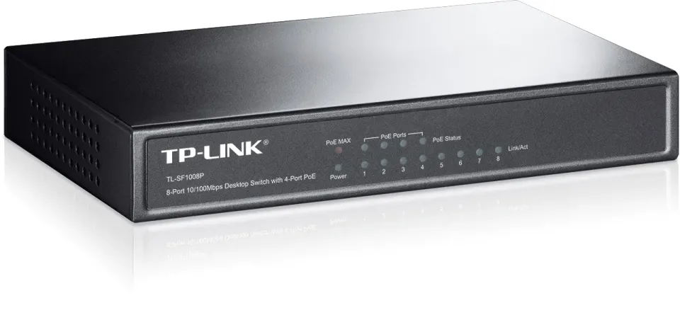 TP-LINK TL-SF1008P 8x LAN/4xPOE 10/100Mbps POE 8port switch