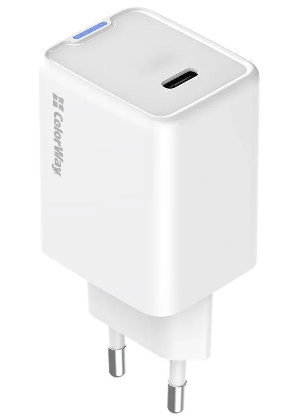 COLORWAY 1x USB-C/ síťová nabíječka/ GaN/ PD/ PPS/ 45W/ Bílá