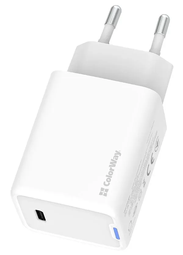 COLORWAY 1x USB-C/ síťová nabíječka/ GaN/ PD/ PPS/ 45W/ Bílá
