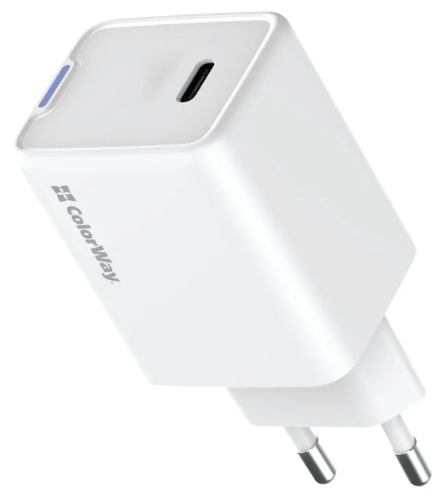 COLORWAY 1x USB-C/ síťová nabíječka/ GaN/ PD/ PPS/ 45W/ Bílá