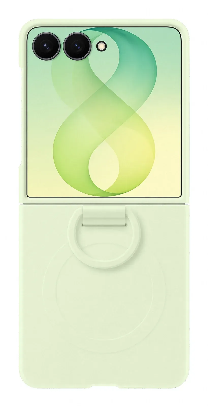 Samsung Silikonový magnetický kryt s držákem na prst pro Galaxy Z Flip8, Mint