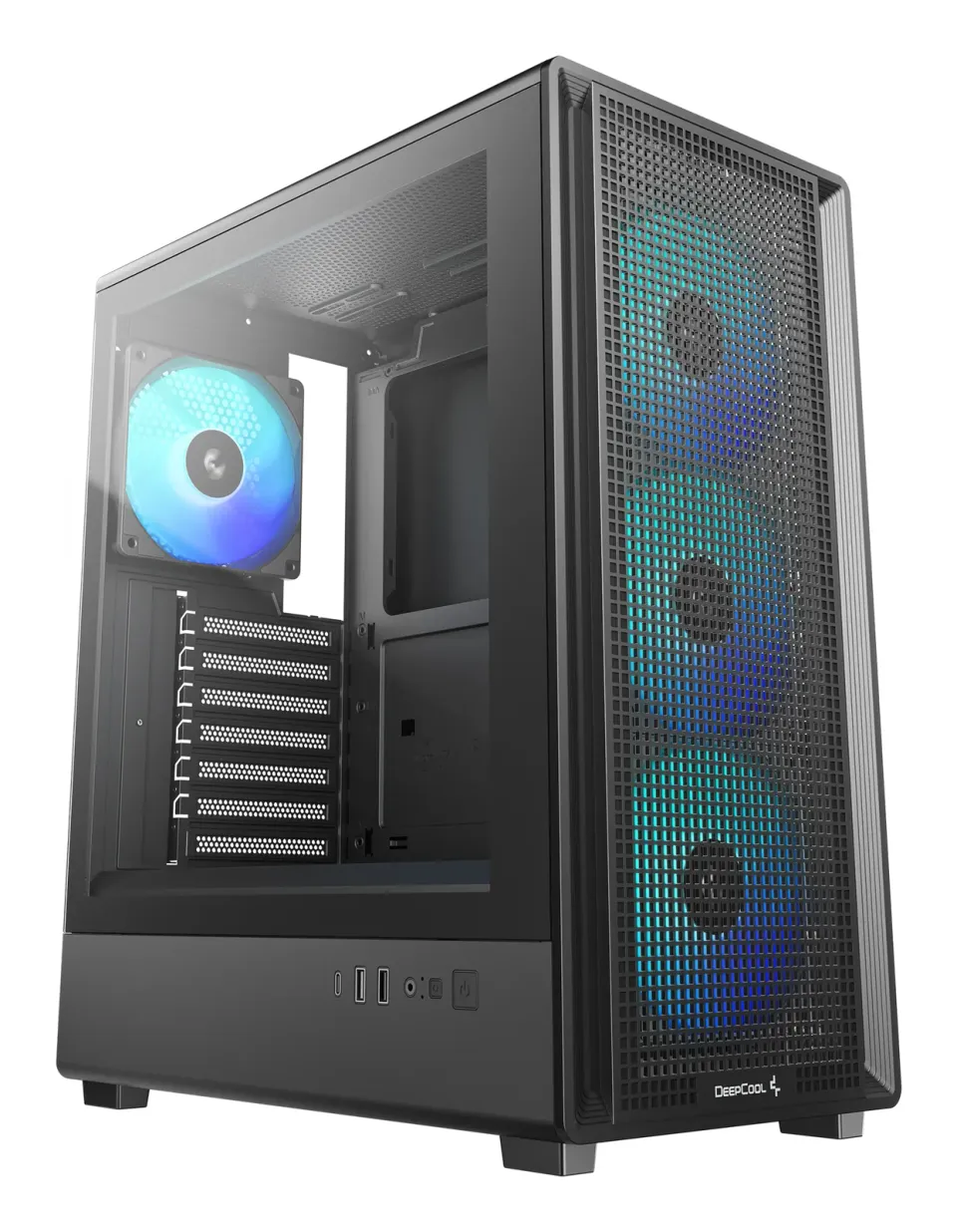 DEEPCOOL Case CG550 4F, ATX, Průhledná bočnice, 4x120mm ARGB, černá