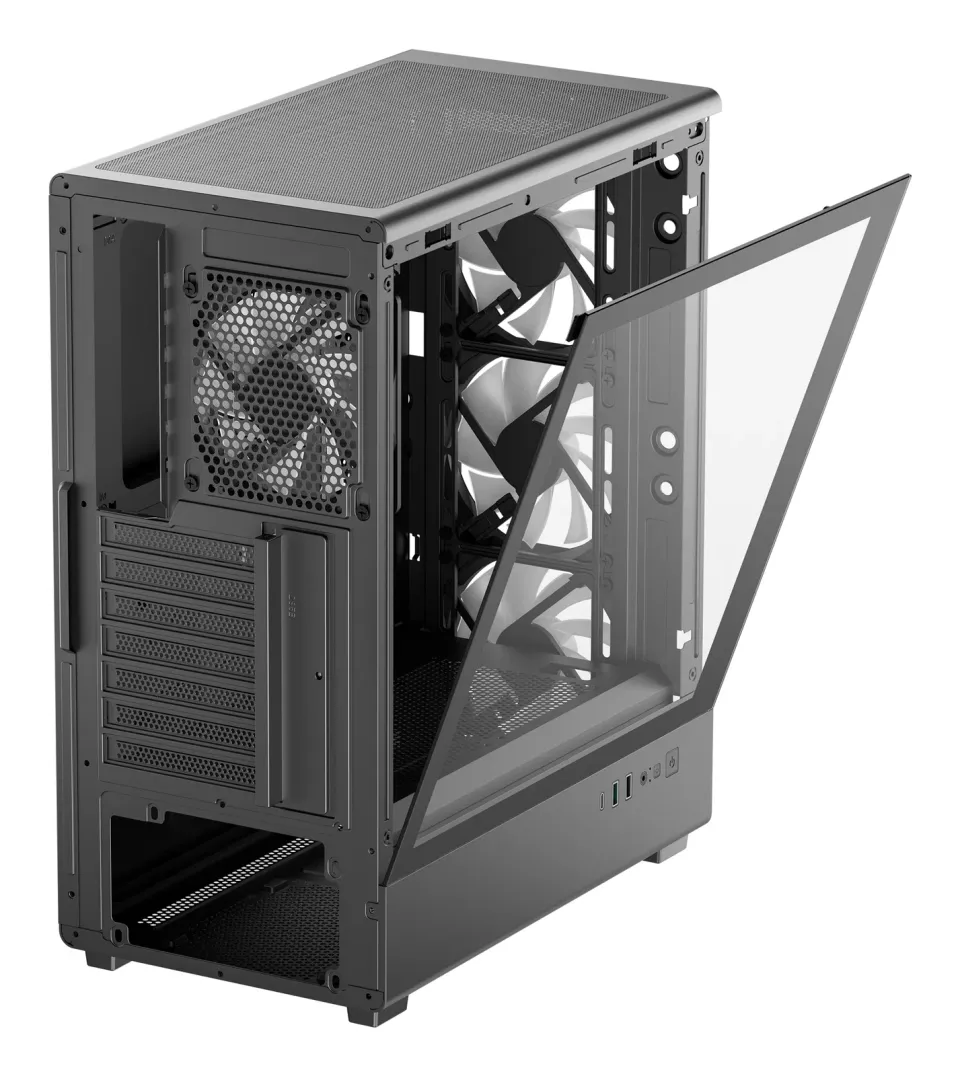DEEPCOOL Case CG550 4F, ATX, Průhledná bočnice, 4x120mm ARGB, černá