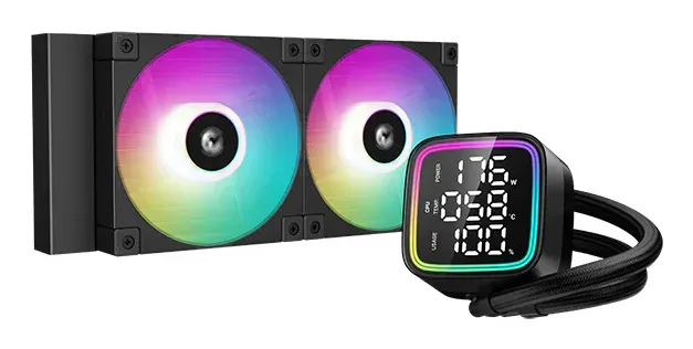 DEEPCOOL vodní chladič LD240 / 2x120 mm PWM ARGB fan / display / černý