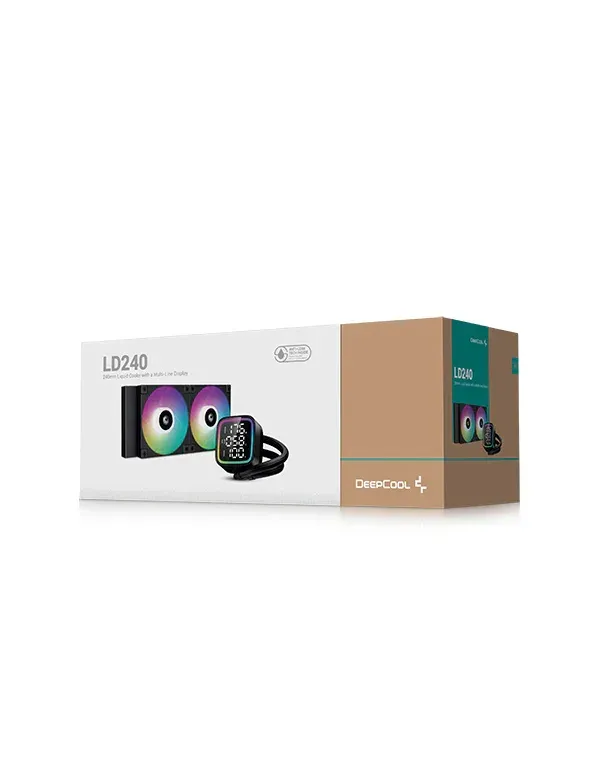 DEEPCOOL vodní chladič LD240 / 2x120 mm PWM ARGB fan / display / černý