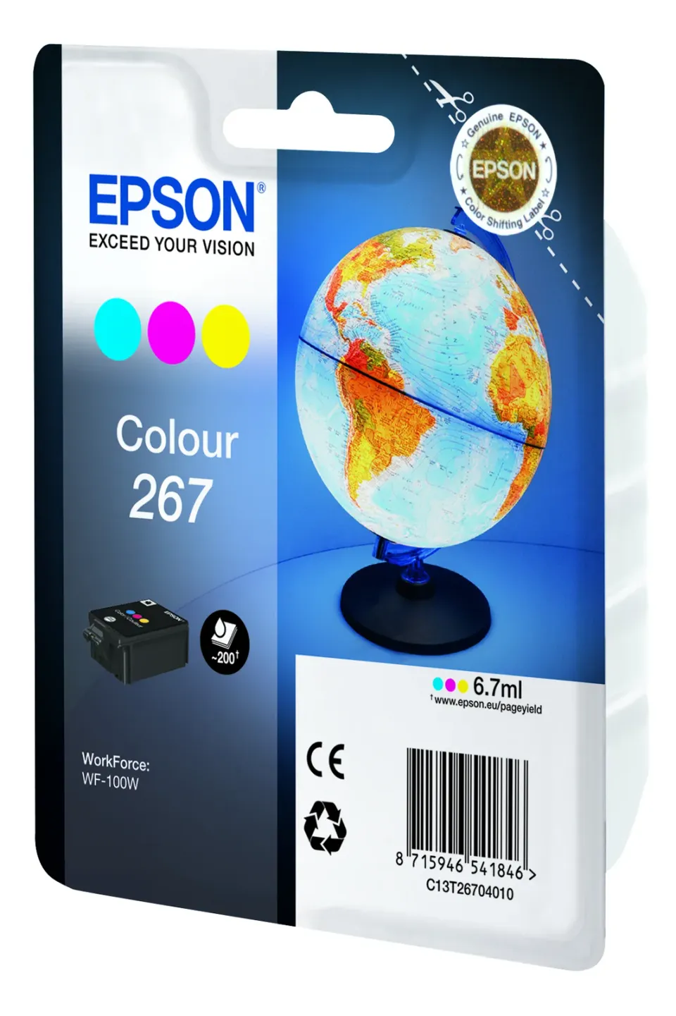 EPSON cartridge T2670 barevná (globus)