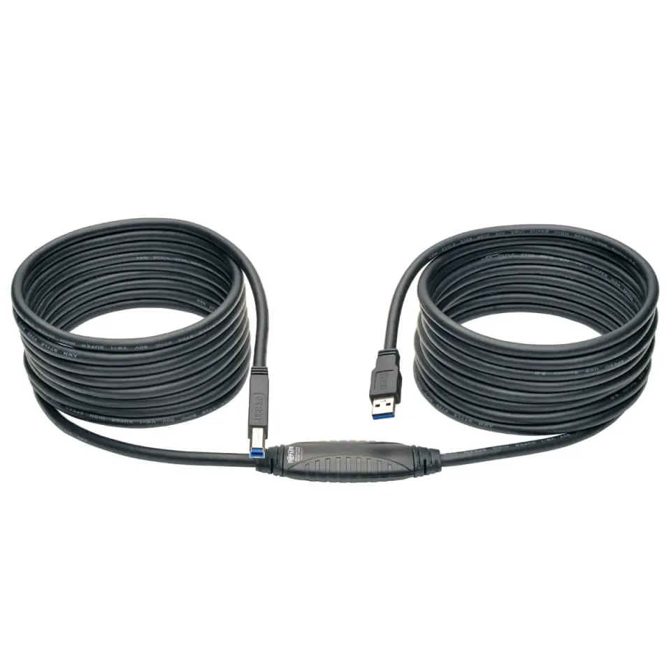 Kabel USB-A / USB-B, USB 3.0, aktivní SuperSpeed Repeater (Samec/Samec), 7.62m