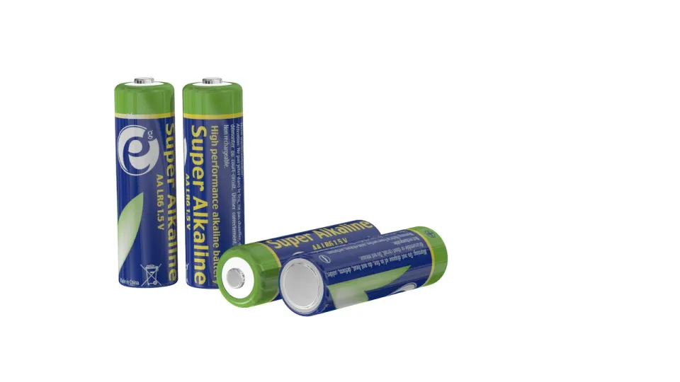 Gembird alkalická baterie AA LR6 1.5V, 4ks