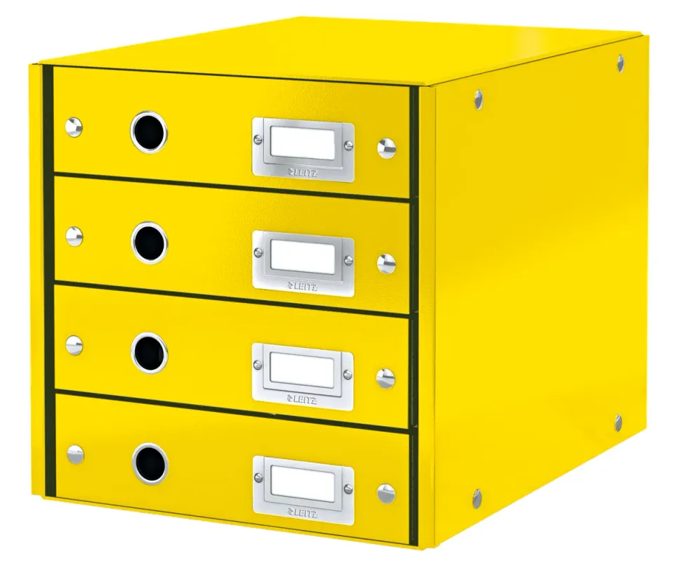 LEITZ Zásuvkový box Click&Store, 4 zásuvky, žlutá