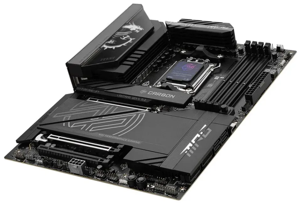OPRAVENÉ - MSI MPG X870E CARBON WIFI / AMD X870E / AM5 / 4x DDR5 / 4x M.2 / HDMI / USB-C / WiFi / ATX