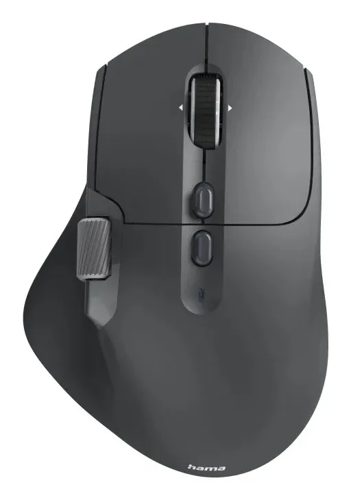 Hama Ergo myš "WM-900" pro více zařízení, bezdrátová/BT, LED, černá