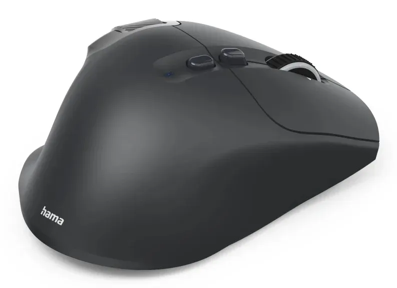 Hama Ergo myš "WM-900" pro více zařízení, bezdrátová/BT, LED, černá