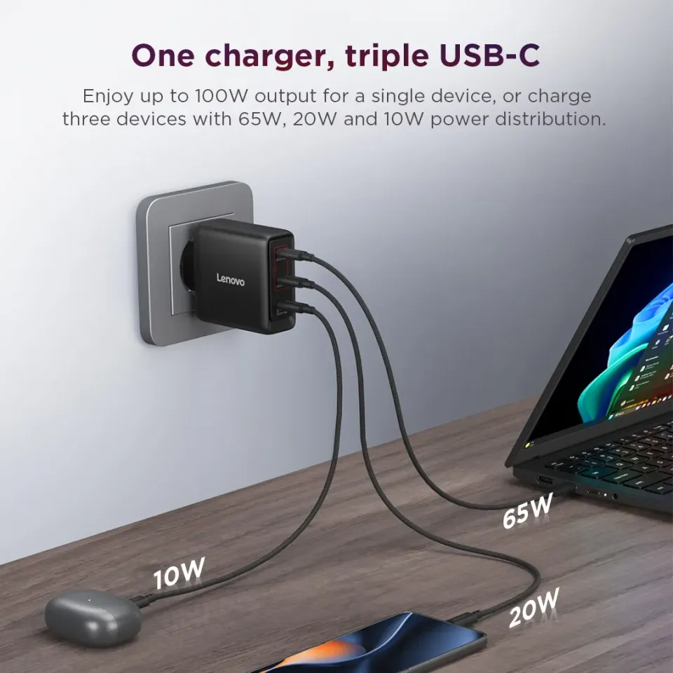 Lenovo Multi-port USB-C 100W GaN Charger