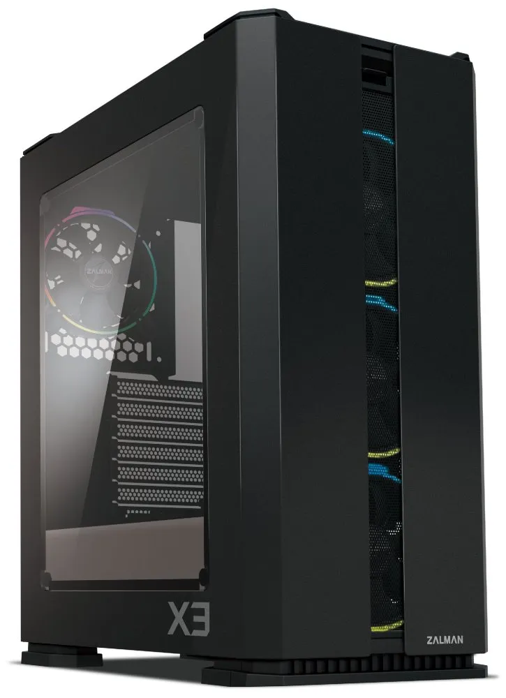 Zalman skříň X3 BLACK / Middle tower / ATX / USB 3.0 / USB 2.0 / průhledná bočnice