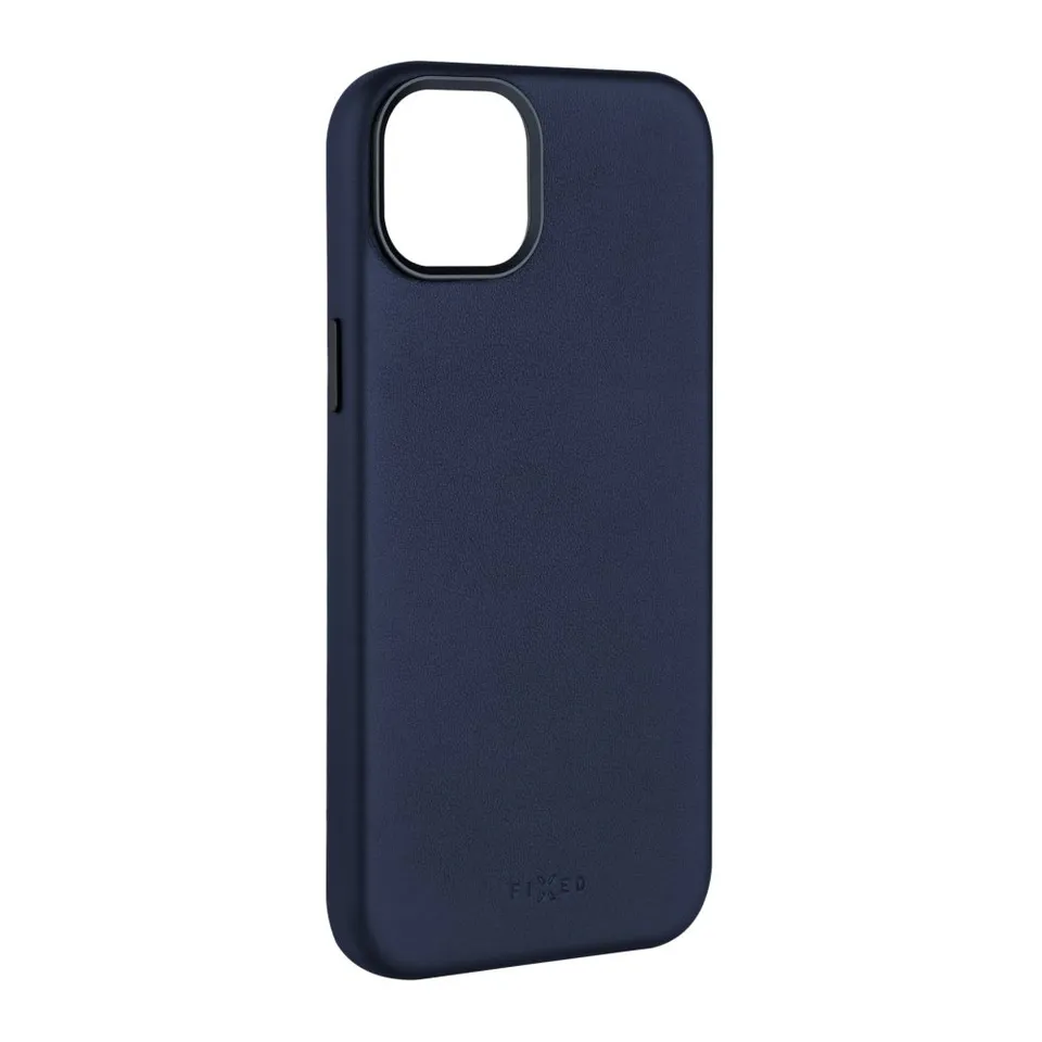 FIXED MagLeather kožený kryt iPhone 15+ modrý