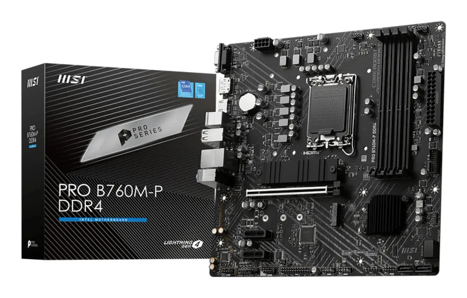 MSI PRO B760M-P DDR4, 1700, Intel B760, 4xDDR4, mATX