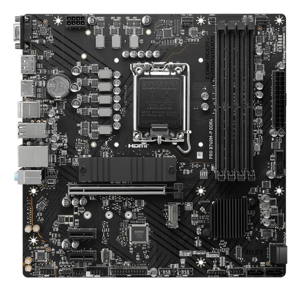 MSI PRO B760M-P DDR4, 1700, Intel B760, 4xDDR4, mATX