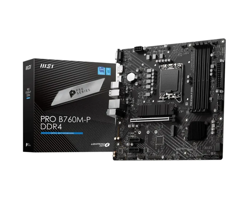 MSI PRO B760M-P DDR4, 1700, Intel B760, 4xDDR4, mATX