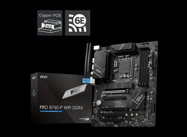 MSI PRO B760M-P DDR4, 1700, Intel B760, 4xDDR4, mATX