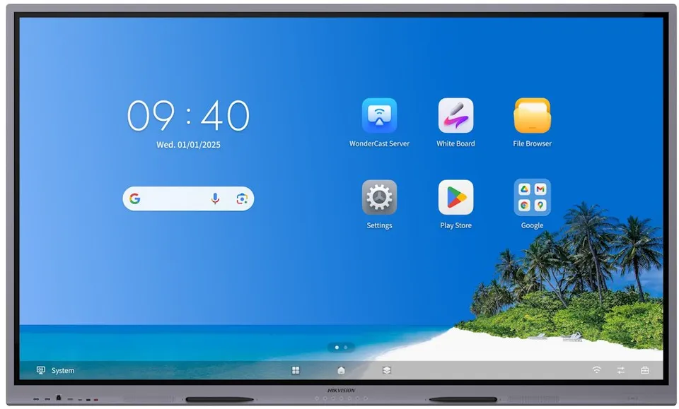 HIKVISION IFP 75" 4K, 8GB/128GB storage, 400 nit, 50 points, Android 14, USB, HDMI, Wifi ,BT, EDLA