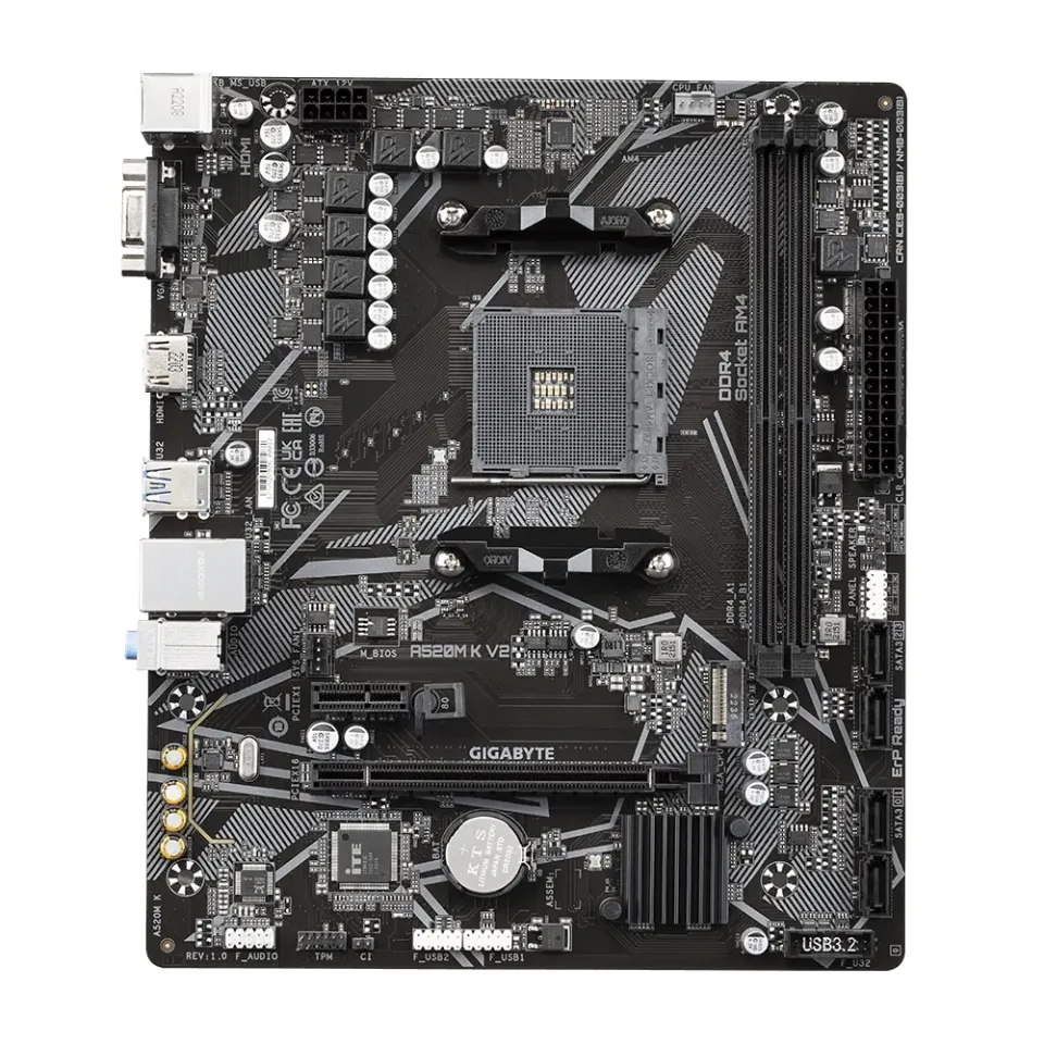 Gigabyte MB Sc AM4 A520M K V2, AMD A520M, 2xDDR4, 1xHDMI, 1xVGA