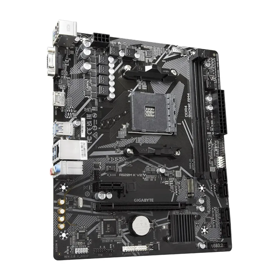 Gigabyte MB Sc AM4 A520M K V2, AMD A520M, 2xDDR4, 1xHDMI, 1xVGA