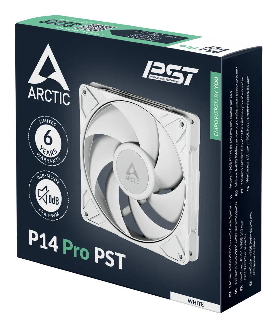 ARCTIC P14 Pro PST ventilátor - 140mm, white