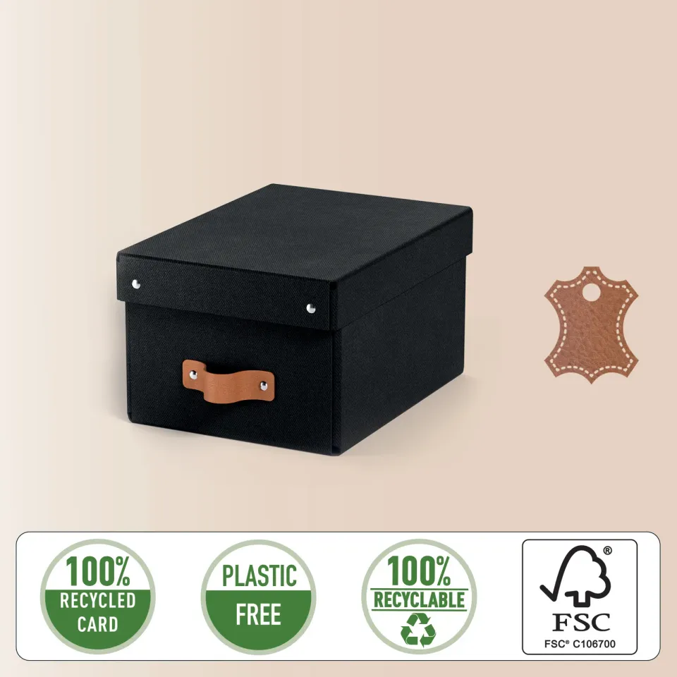 LEITZ úložný box Leitz, karton, velikost S, 2 ks černý