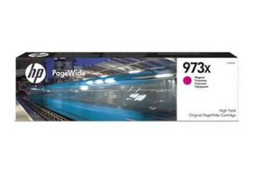HP F6T82AE originální náplň purpurová č.973X purpurová velká (cca 7000 stran, magenta, pro PageWide Pro 477, Pro 452