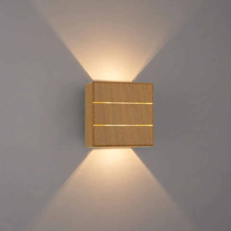 IMMAX LUXLINE venkovní LED nástěnné osvětlení, 6W, 3000K, 240V, IP54, dubové dřevo