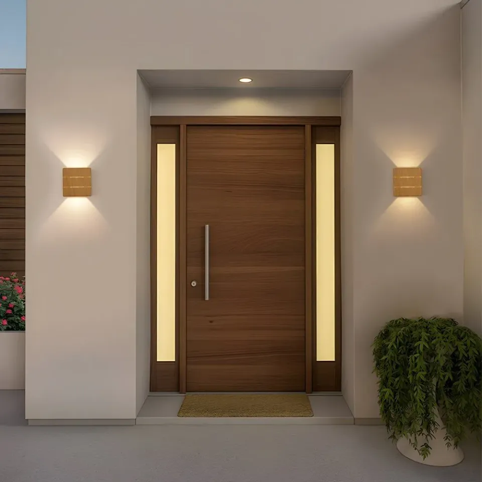 IMMAX LUXLINE venkovní LED nástěnné osvětlení, 6W, 3000K, 240V, IP54, dubové dřevo