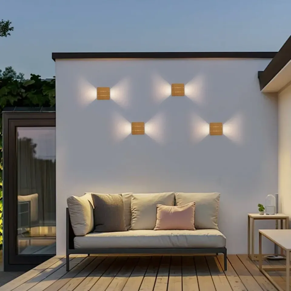 IMMAX LUXLINE venkovní LED nástěnné osvětlení, 6W, 3000K, 240V, IP54, dubové dřevo