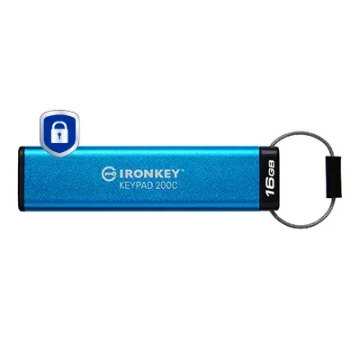 Kingston Ironkey Keypad 200C/16GB/USB 3.0/USB-C/Modrá