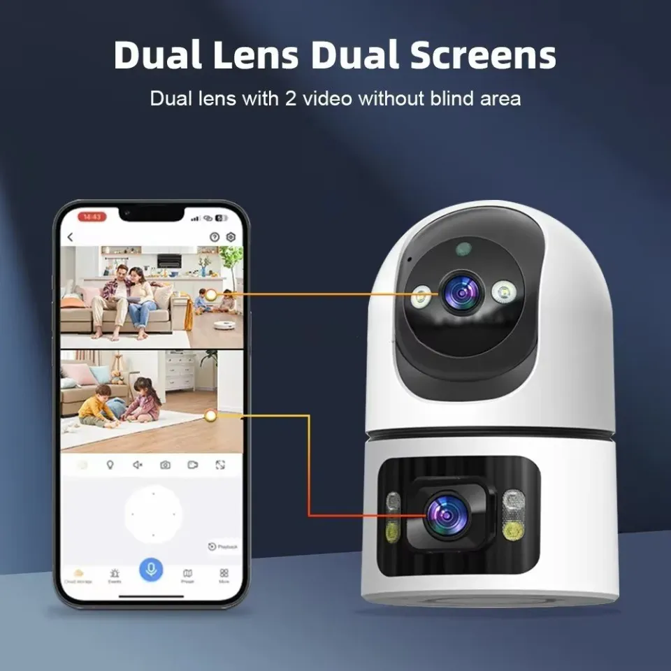 IMMAX NEO LITE SMART Security vnitřní kamera DOUBLE, duální, Wi-Fi, 4MP, 355° 90° P/T, TUYA