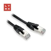 LYNX FTP patch kabel Cat5e PVC, CCA, 0,3m, černý (balení obsahuje 10ks)