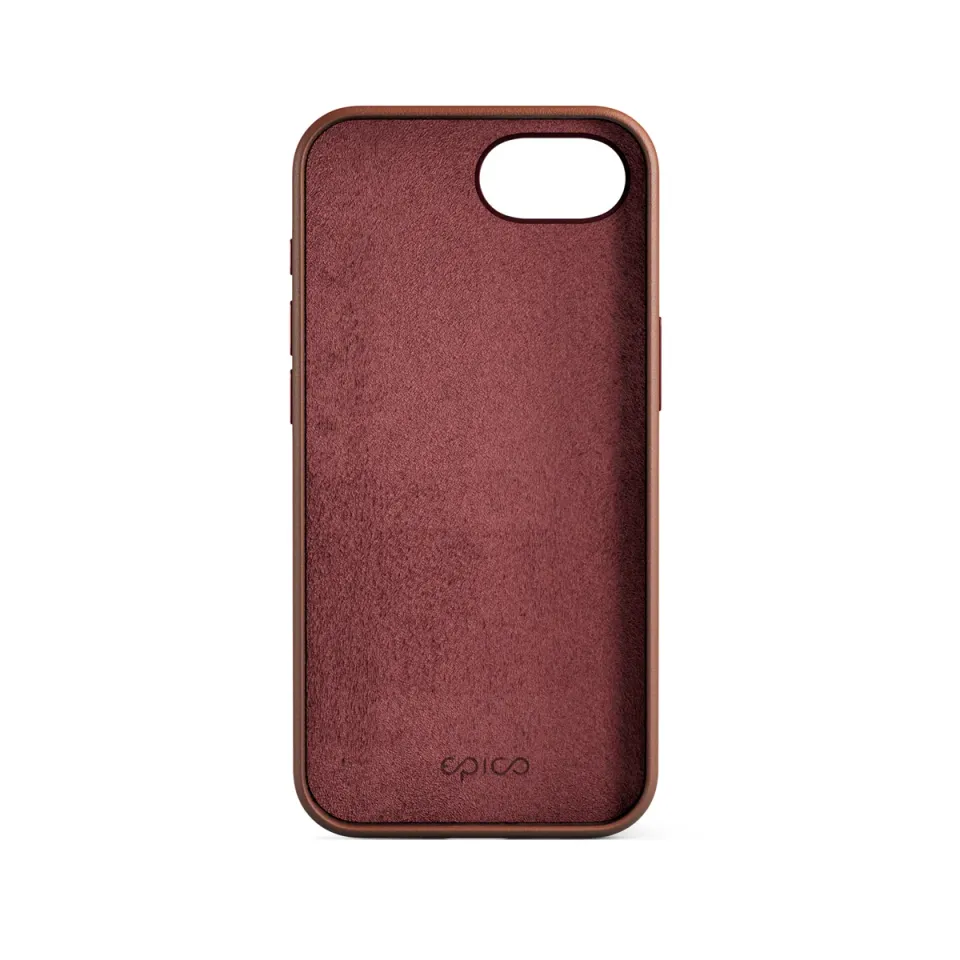 Epico Mag+ kožený kryt iPhone 16e/17e hnědá