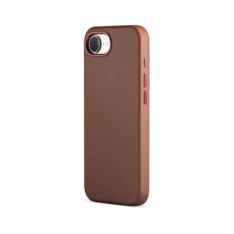 Epico Mag+ kožený kryt iPhone 16e/17e hnědá