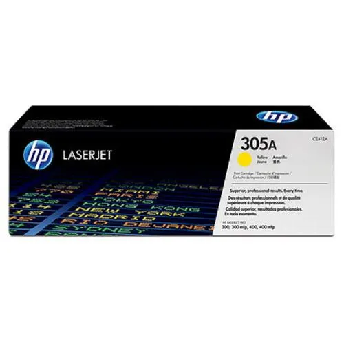 HP CE412A originální toner žlutý č.305A yellow 2600str. (pro CLJ M475, M451 žlutý)