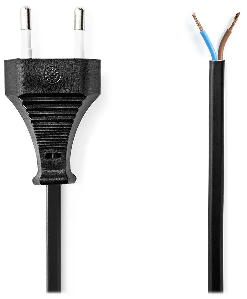 Nedis CEGL11700BK30 - Napájecí Kabel | Euro Zástrčka – Open | 3 m | Černá