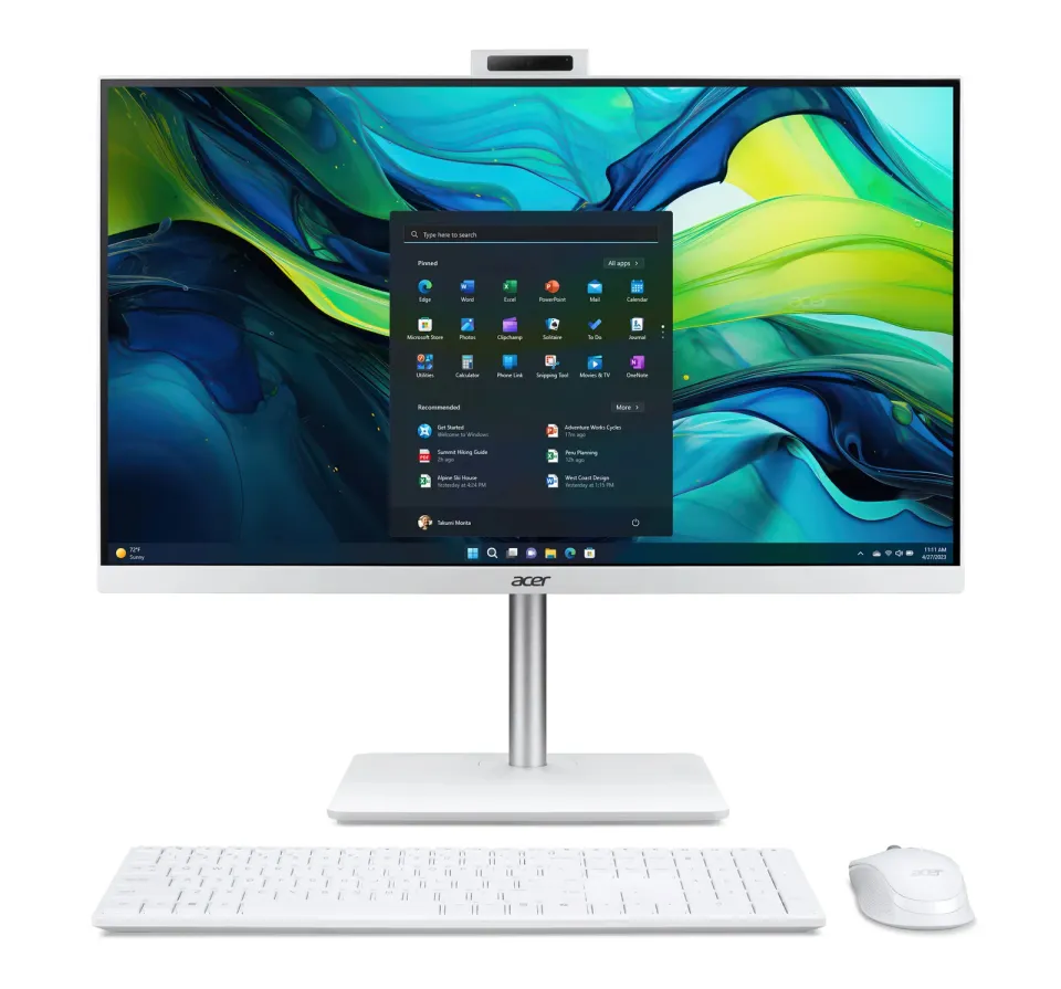 ACER PC AiO Aspire C27A-GRPL_JUWCI513420H_90W,Core I5 13420H,16GB,1024GB SSD,Intel Graphics,W11,White